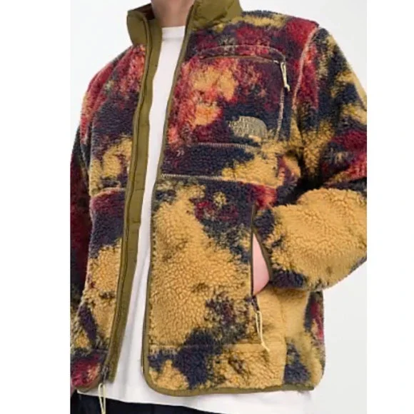 The North Face Women's Fleece Pile Jacket Tie Dye Jacquard Full Zip Size Medium - Picture 1 of 7